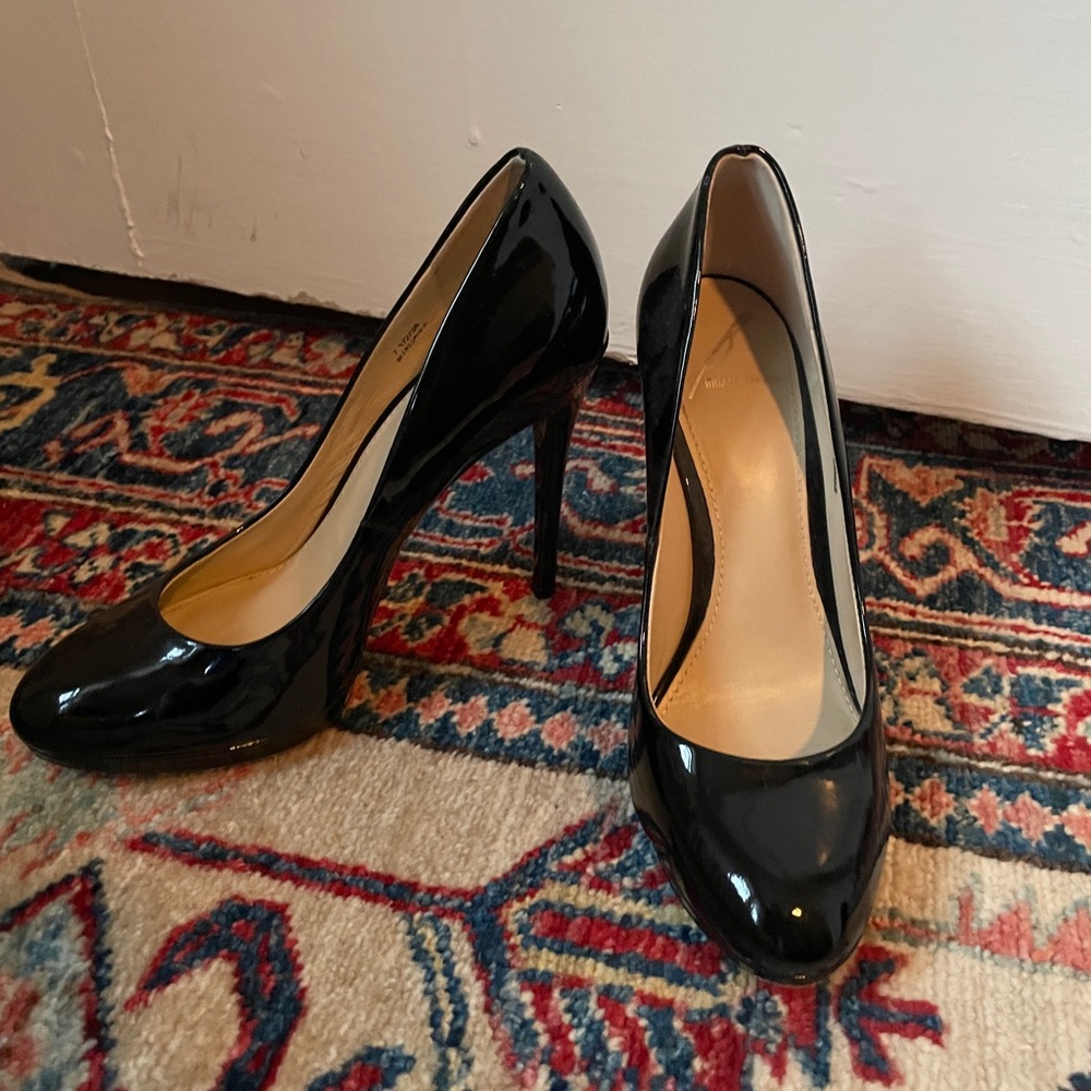 Patent leather heels